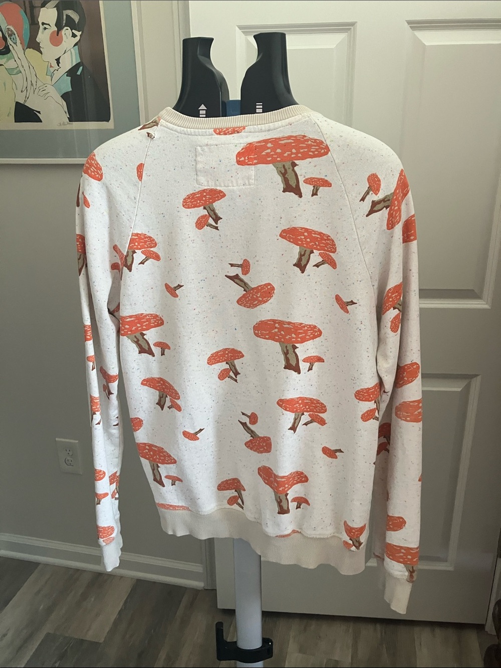 Koto Mushroom Print Sweatshirt S/P Cottagecore Woodland Pullover Pockets - Picture 5 of 12